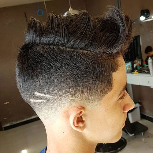 Faux Hawk with Bald Fade