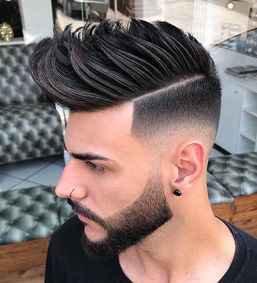 Faux Hawk with Skin Fade and Part