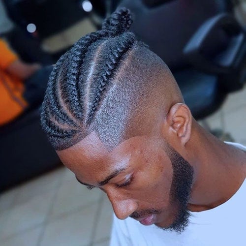 Four Cornrow Braids Men