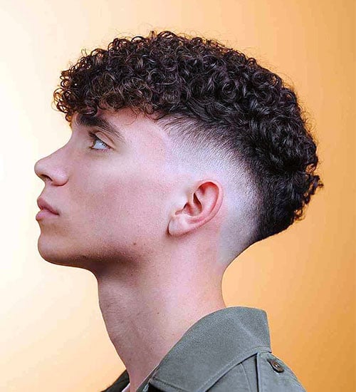 Fringed Curls with Razor Faded Sides