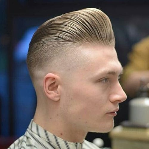 Hairstyle For Round Face Men - Pompadour