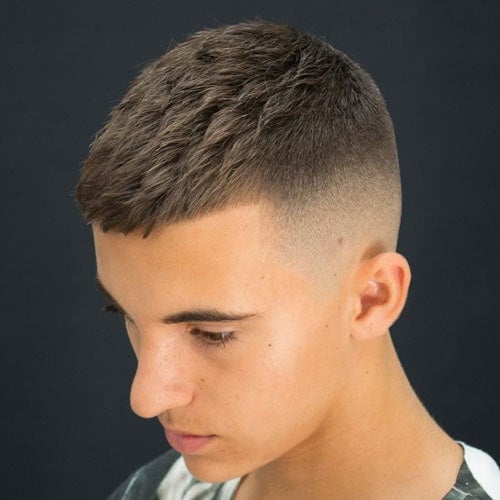 High Bald Fade + Textured Crew Cut