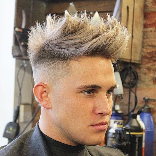 High Fade with Thick Textured Spiky Hair