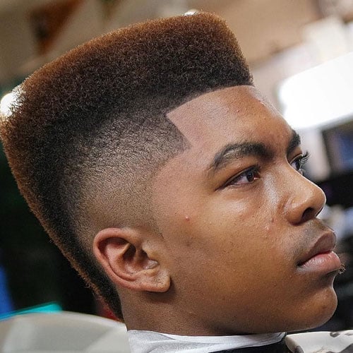 High Flat Top Mohawk Burst Fade