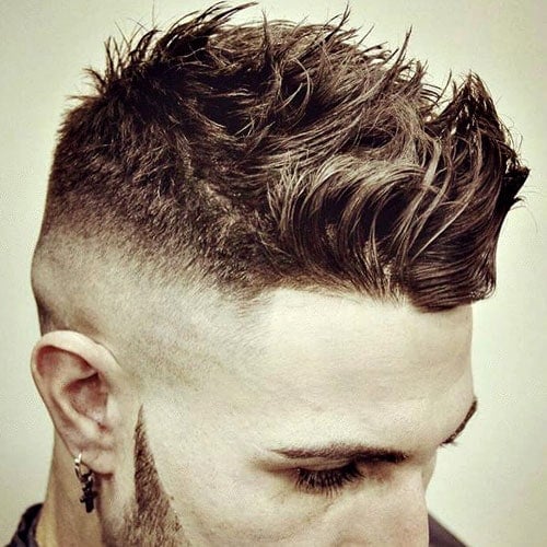 High Skin Fade with Messy Spiky Hair