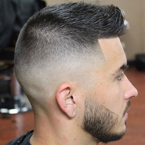 High and Tight - High Skin Fade with Crew Cut and Beard