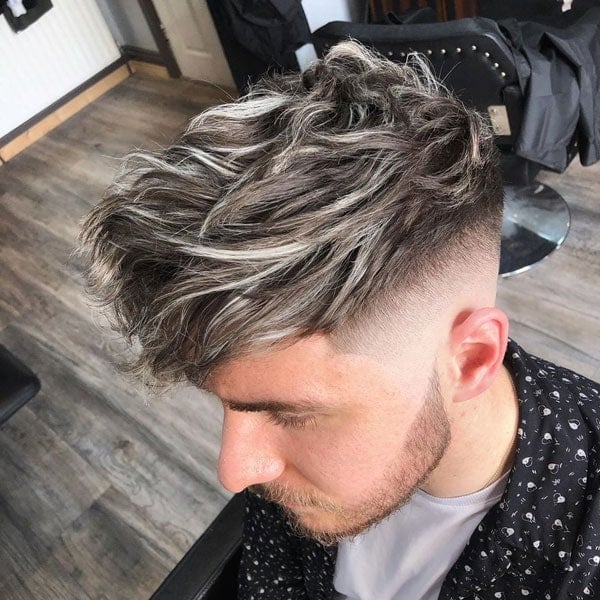 Long Blonde Highlights Men