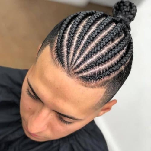 Long Cornrows Hairstyles Men