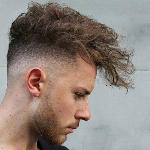 Long Curly Undercut Fade