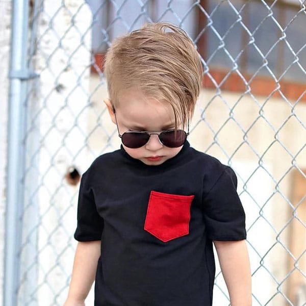 Long Fringe + Short Sides Haircuts For Little Boys