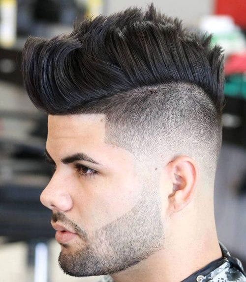 Long Hair Mohawk Fade