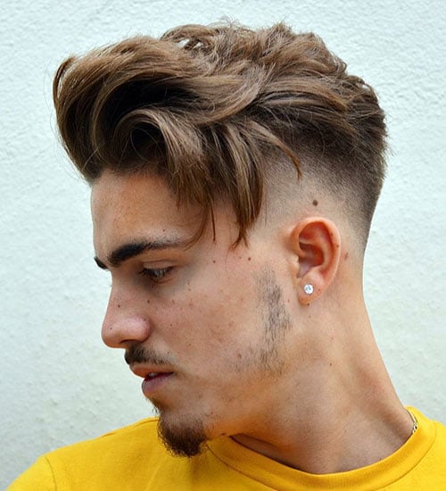 Long Hair Part with High Fade