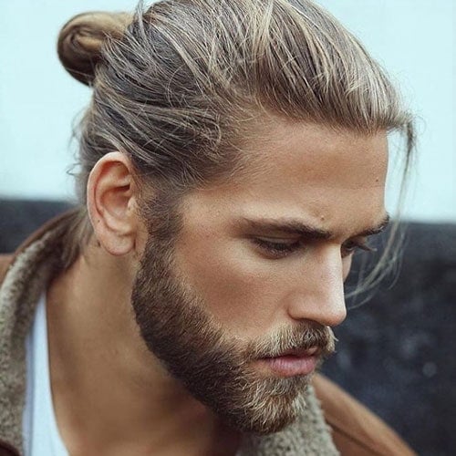 Long Hairstyles For Men - Man Bun