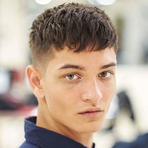 Long Textured Crop + Low Fade For Thick Hair Men