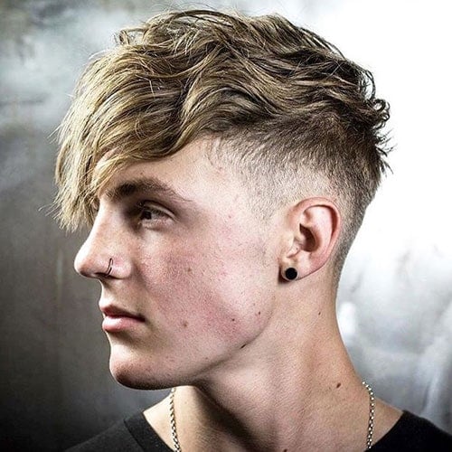 Long Wavy Fringe + Taper Fade