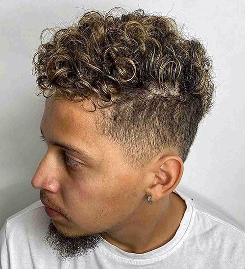 Loose Curls with Tapered Undercut