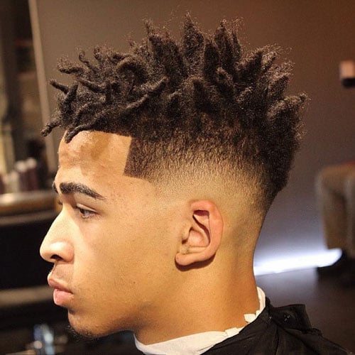 Low Burst Fade with Shape Up and Twists