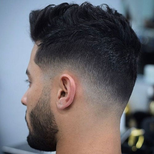 Low Skin Fade with Messy Top