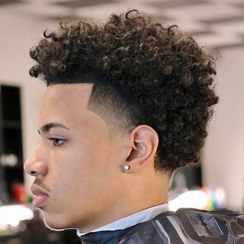 Low Taper Fade + Messy Afro