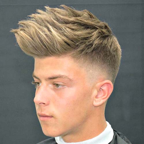 Low Taper Fade with Spiky Hair