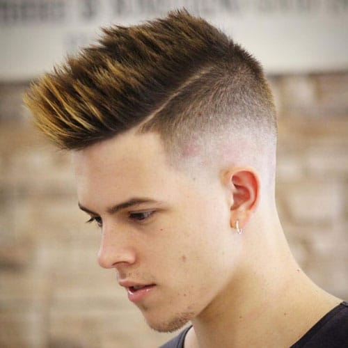 Men's Faux Hawk Taper Fade Haircut