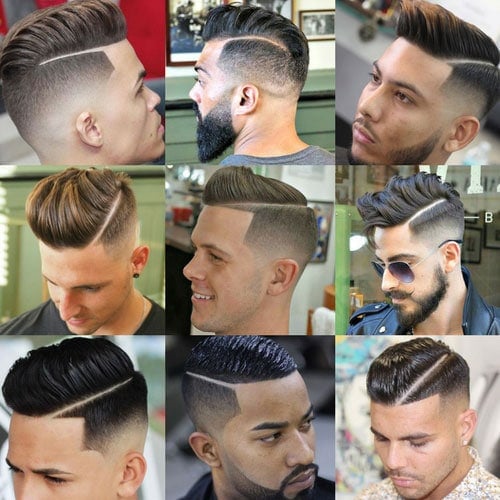 Men's Hard Part Haircut