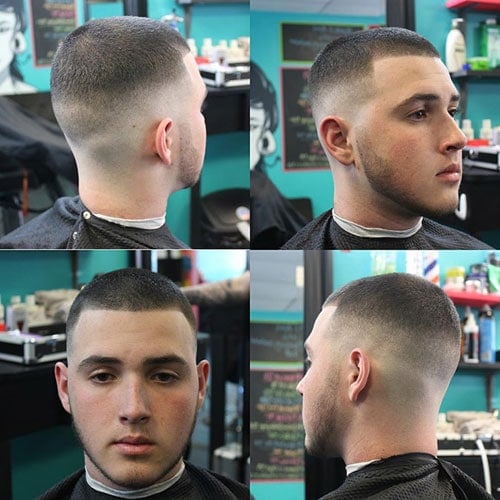 Men's High and Tight - Mid Bald Fade with Very Short Top