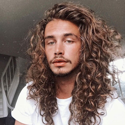 Men's Long Hair Perm