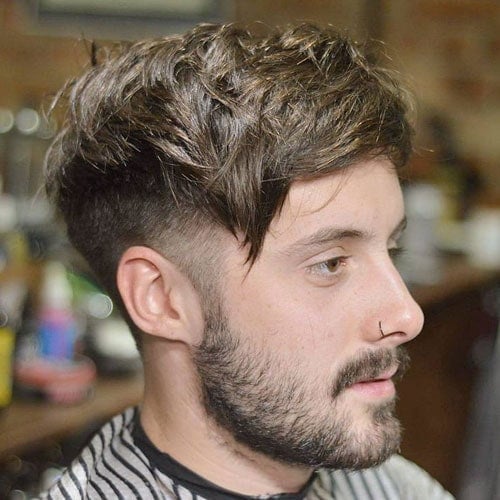 Messy Comb Over Hairstyle For Men