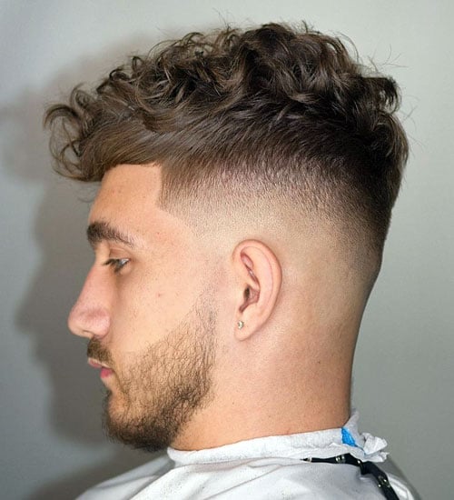 Messy Curly Hair Fade