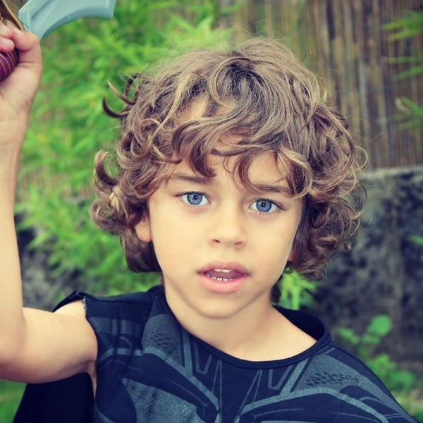 Messy Long Hairstyle For Little Boys