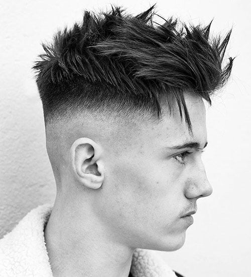 Messy Spiky Hair with High Fade