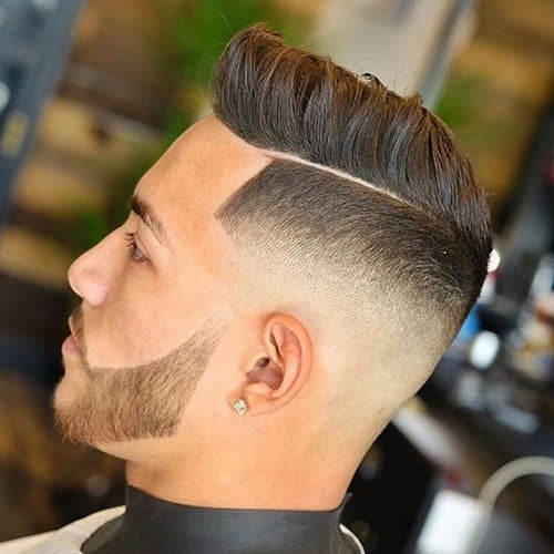 Mid Bald Fade and Shape Up with Parted Textured Hair