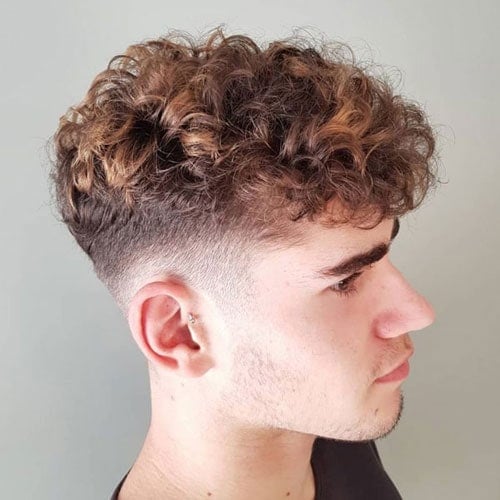 Mid Fade Perm Men