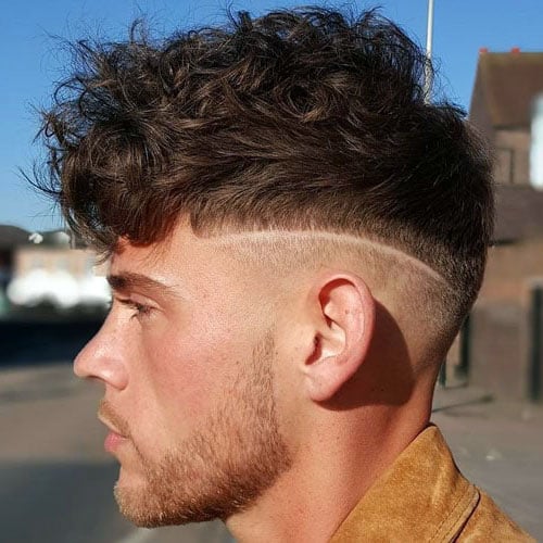 Mid Fade with Curly Hair