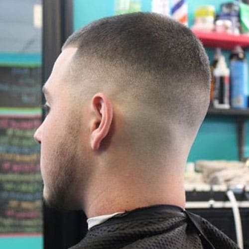 Military High and Tight - High Fade with Buzz Cut