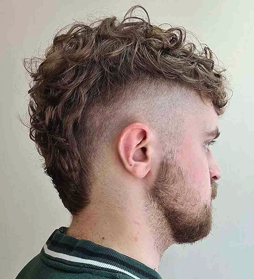 Modern Curly Mohawk Fade