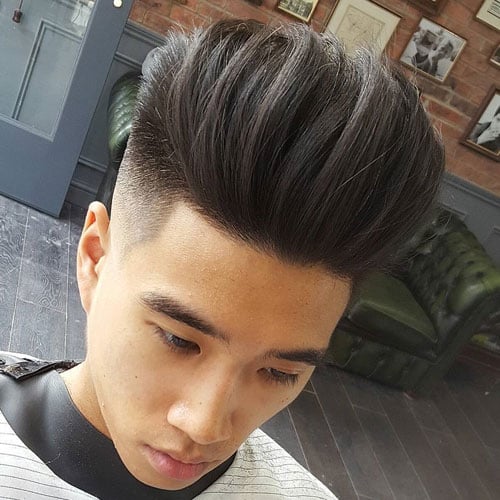 Modern Pompadour with High Fade