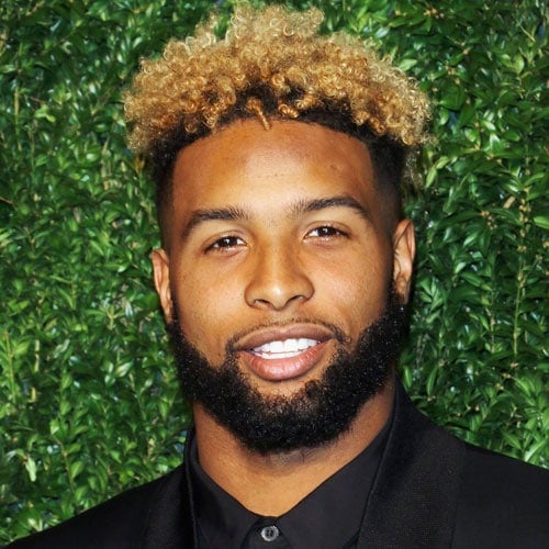 Odell Beckham Jr Blonde Hair with High Top Afro