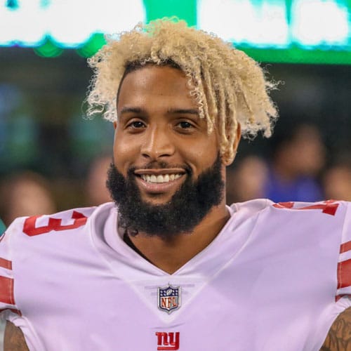 Odell Beckham Jr Long Blonde Sponge Curls Comb Over