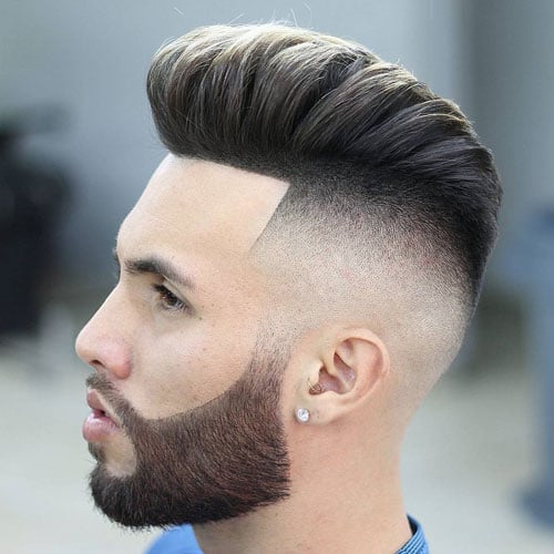 Pompadour Fade with Beard