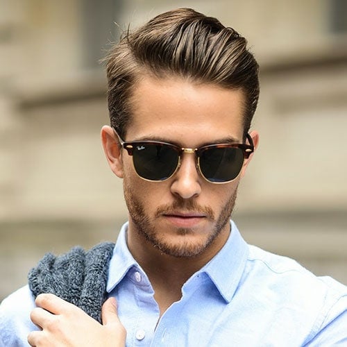 Professional Haircuts For Men - Short Sides with Brushed Back Hair