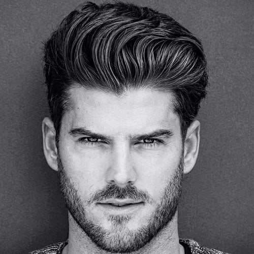 Professional Hairstyles For Men - Thick Quiff with Short Sides and Beard