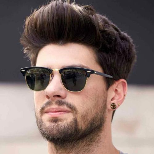 Quiff with Tapered Sides and Beard