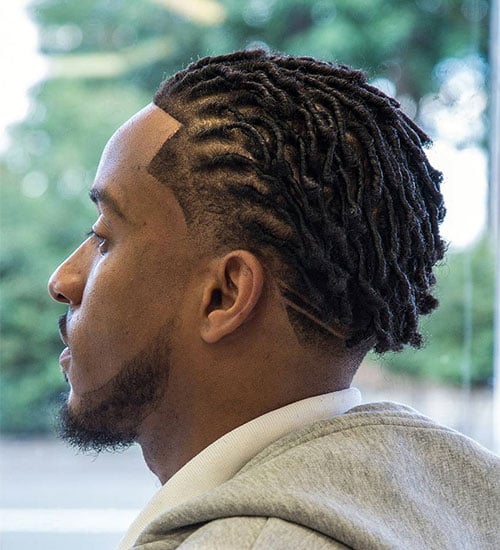 Short Hair Twists with Temp Fade