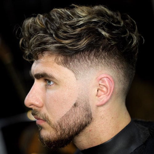 Short Messy Wavy Hair Fade