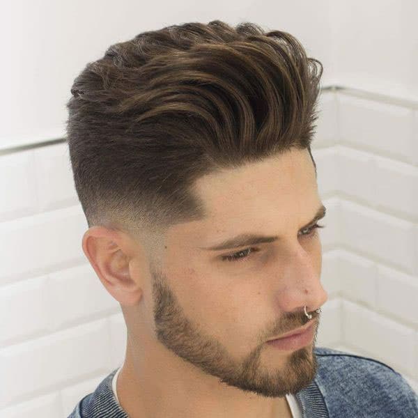 Short Skin Taper Blowout Haircut Men