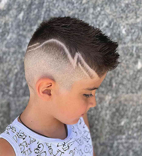 Short Spikes with High Fade and Shaved Design