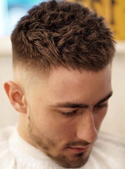 Short Spiky Hair with Faded Sides