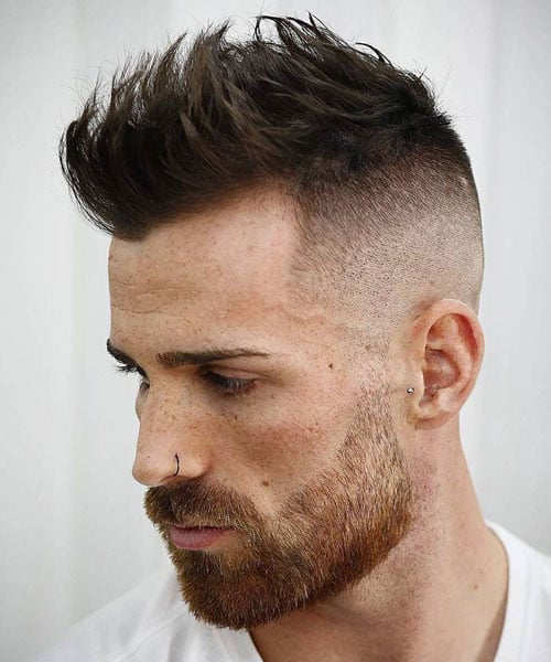 Short Spiky Hairstyle For Men with Widow's Peak